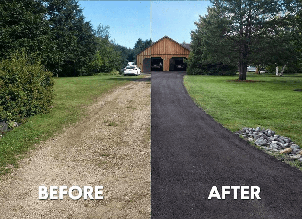Asphalt paving before and after Colorado — Rock Solid Asphalt
